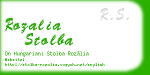 rozalia stolba business card